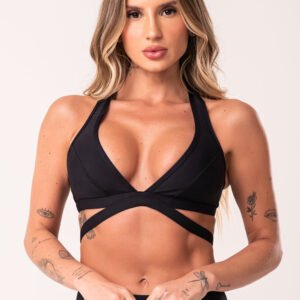 Top Fitness Preto Nadador Com Tira Básico Dlk
