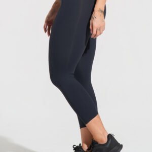 Calça Corsário Fitness Feminina Preto Básica Dlk