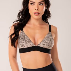 Top Fitness Jacquard Gota Nude Com Elástico Dlk