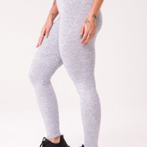Calça Legging Nation Com Cortes Cinza Dlk