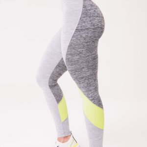 Calça Legging Nation Com Recortes Na Lateral Amarelo Dlk