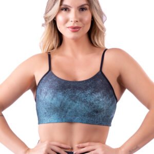 Top Fitness Feminino Com Bojo New Printed Estampado Butterfly Wing Dlk