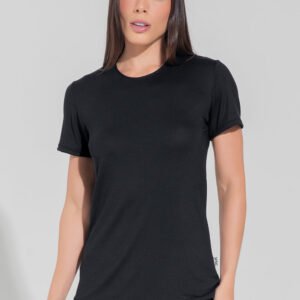 Blusa Fitness Feminina Alongada Motion Lines Dlk Preto