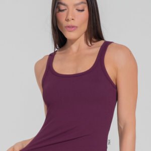 Camiseta para mujer Ribbed Motion Lines Dlk Wine