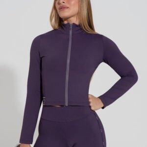 Casaco Fitness Feminino Com Elástico Activity Dlk Roxo