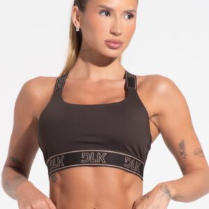 Top Activity DLK Espalda Tul · Marrón - ropa deportiva Uruguay