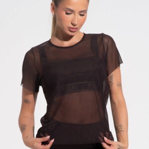 Blusa Bebé Mujer Tul Look Con Elástico En Los Lados Actividad Dlk Azul Café Marrón