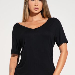 Blusa DLK Basic Escote V · Negro - ropa deportiva Uruguay