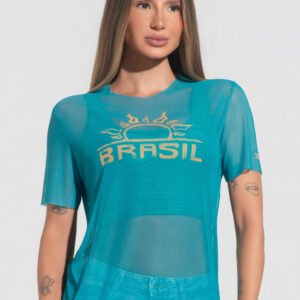 Blusa Feminina Tule Sol Brasileiro Dlk Verde