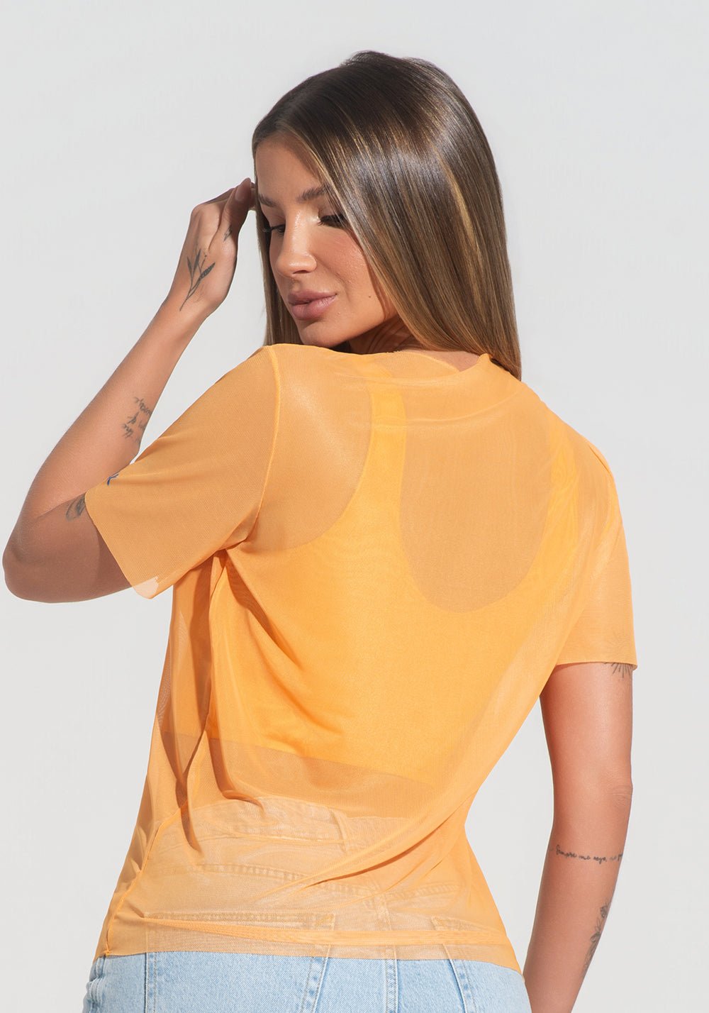 Blusa Feminina Tule Soul Brasil Dlk Amarelo - Imagen 2