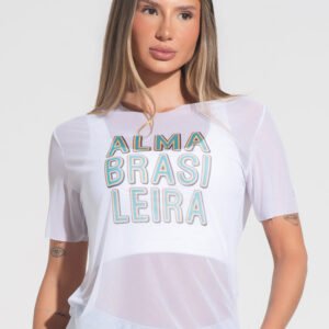 Blusa Feminina Tule Alma Brasileira Dlk Branco