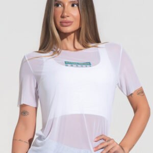 Blusa Feminina Tule Pátria Amada Dlk Branco