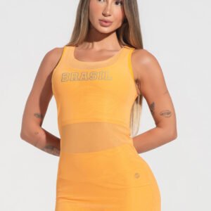 Camiseta "Tulle Brazil Radiant Dlk" - Mujer - Amarillo