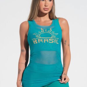 Camiseta para mujer Swimmer Tulle Brazilian Sun Dlk verde